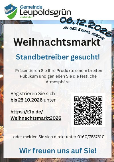 Weihnachtsmarkt: Standbetreiber gesucht!