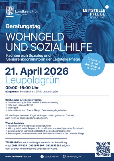 Beratungstag - Wohngeld und Sozialhilfe