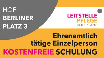 Ehrenamtlich tätige Einzelperson kostenfreie Schulung!