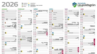 Jahresplaner Gemeinde Leupoldsgrün 2026